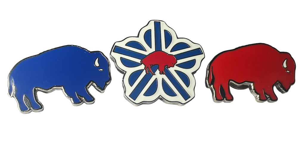 Rochester Buffalo Trio Enamel Pin Set
