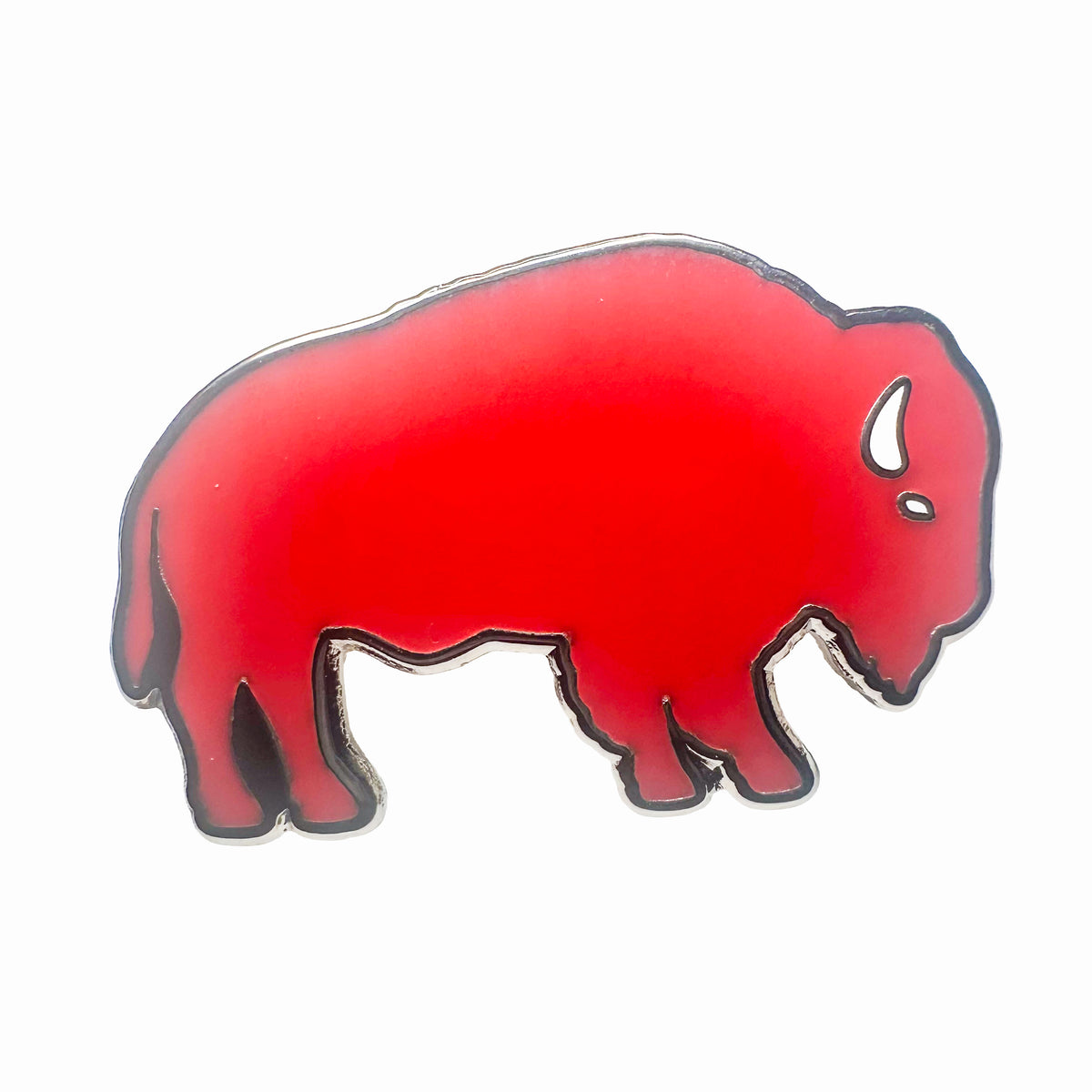 Red Buffalo Enamel Pin